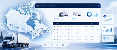 Logistware Canadian truck load board showing freight opportunities, truck capacity and Canadian transportation lanes