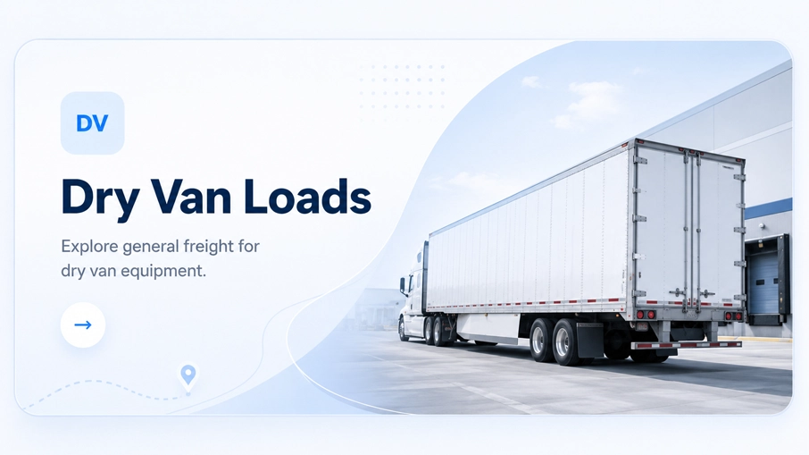 Dry van freight equipment for finding dry van loads with Logistware