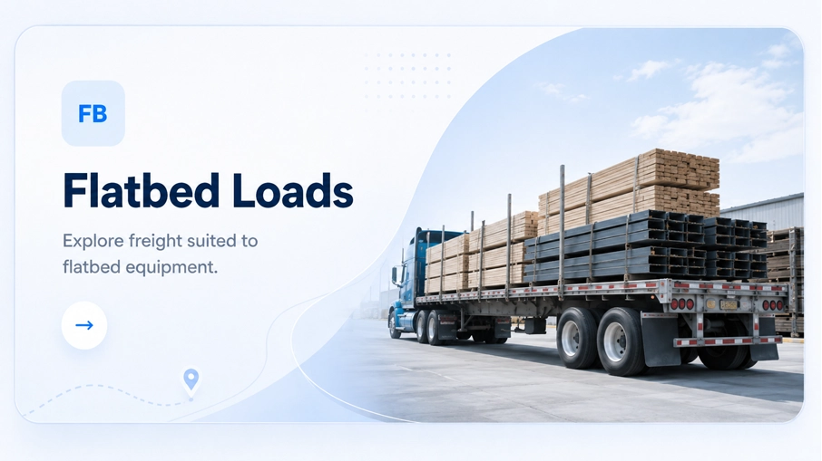 Flatbed equipment for open-deck freight opportunities on the Logistware load board