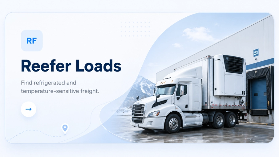 Reefer equipment for refrigerated and temperature-sensitive freight on the Logistware load board