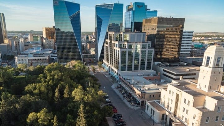 Downtown Regina representing Regina Load Board freight activity in Saskatchewan