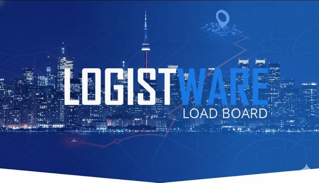 Toronto Load Board | Logistware Toronto skyline with Logistware Load Board branding for Toronto freight transportation