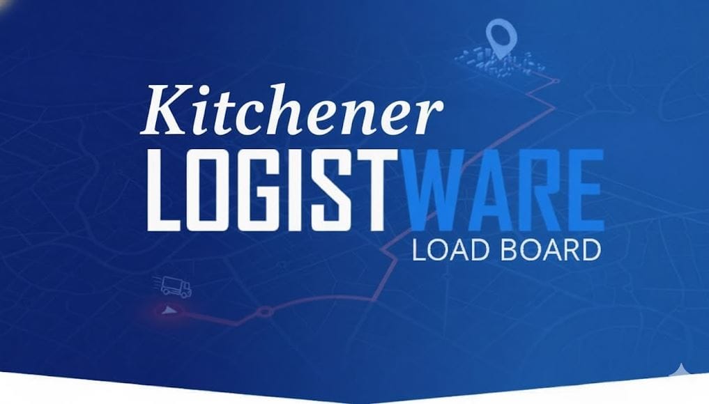 Kitchener Load Board | Logistware Kitchener Load Board graphic representing Logistware freight transportation in Southwestern Ontario