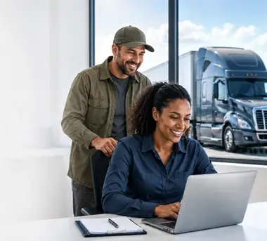 Carrier using a load board to find freight and manage loads